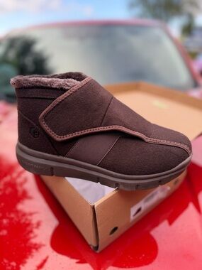 Slippers/boots FITVILLE Brown, slip on, adjustable closure, Unisex DROP $26 NEW